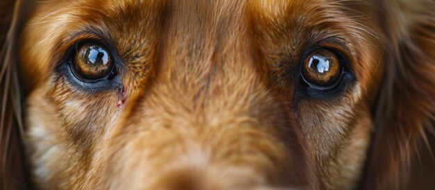 Dogs face closeup with blurred background