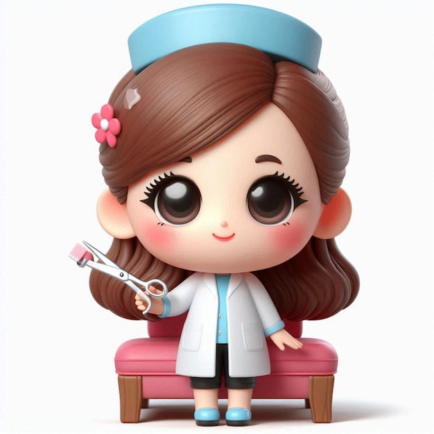 Photo a doll with a blue hat and a stethoscope on it