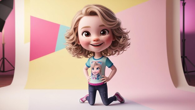 a doll with a shirt that says quot shes a girl quot on it