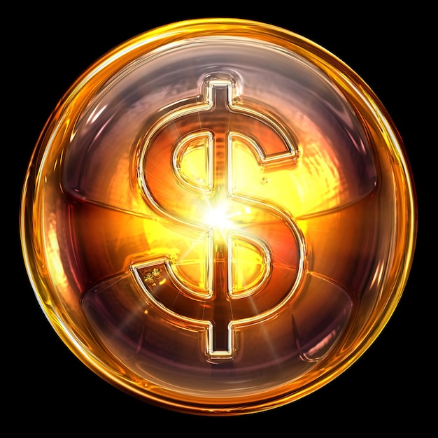 dollar icon amber