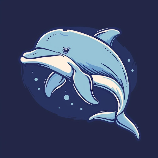 Dolphin cartoon graphic icon illustration