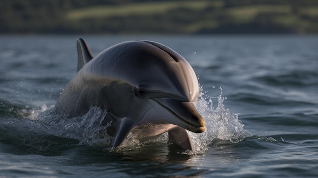 a dolphin is swimming in the water with the text " dolphins ".