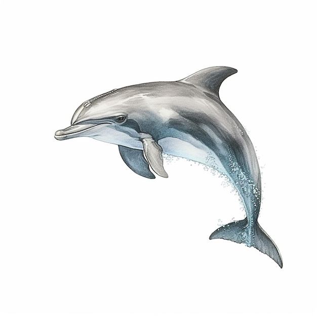 dolphin jumping out of the water with its mouth open generative ai