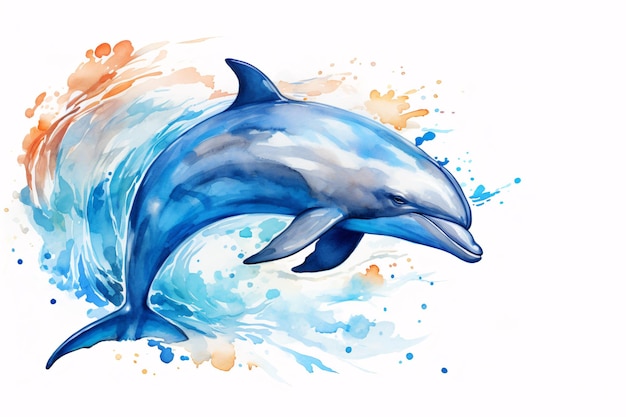 a dolphin jumping out of water