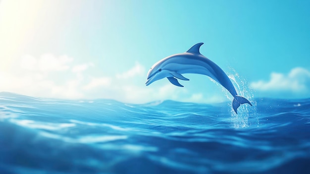 Dolphin Leaping Out of the Water