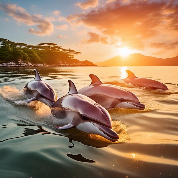 Photo dolphin marine life sea swimming fish mammal intelligence