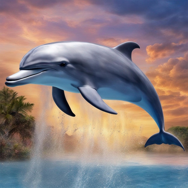 Dolphin unique magical images ai generated