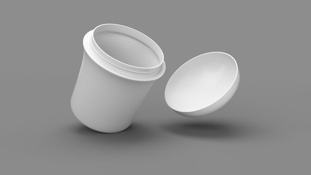 Dome cosmetic jar Blank Cosmetic Container for Cream 3D rendering