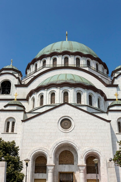 The dome of St Sava's temple in the Serbian capital of Belgrade