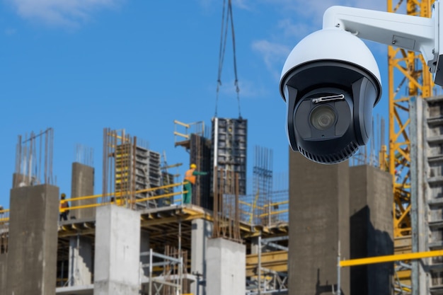 dome type outdoor cctv camera secure construction site