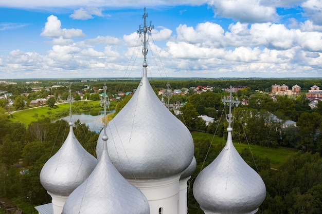 Domes of St. Sophia Cathedral of Vologda Kremlin