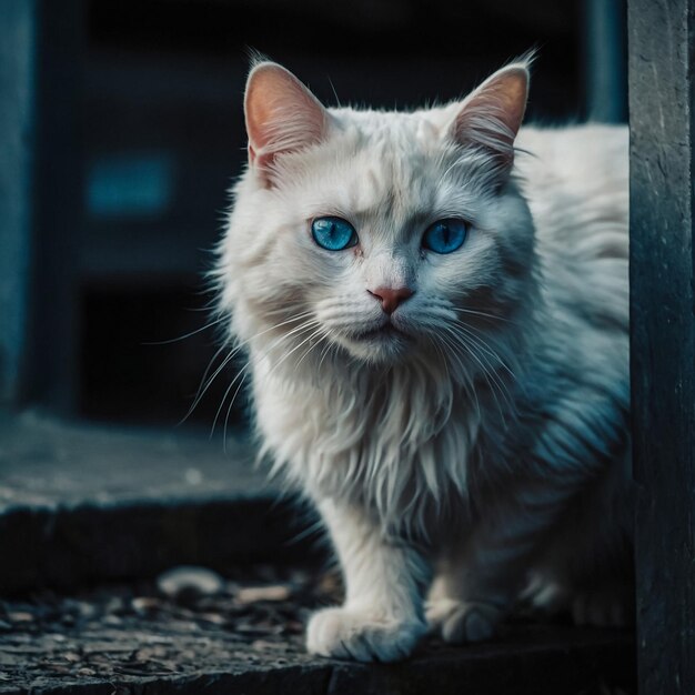 domestic cat with good eyes