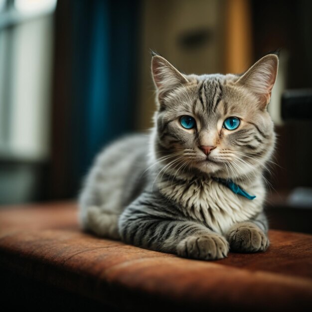 domestic cat with good eyes