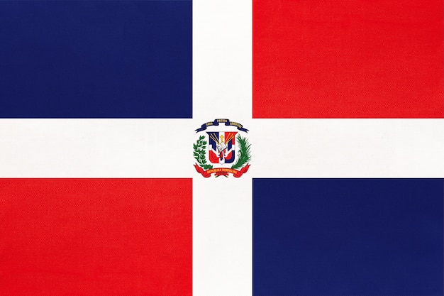 Dominican republic national fabric flag