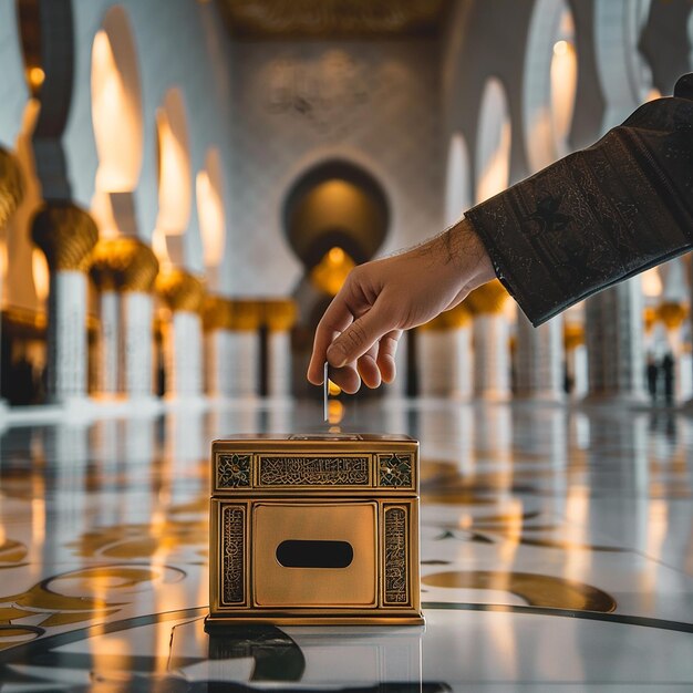 Donating Money in an Arab Mosque