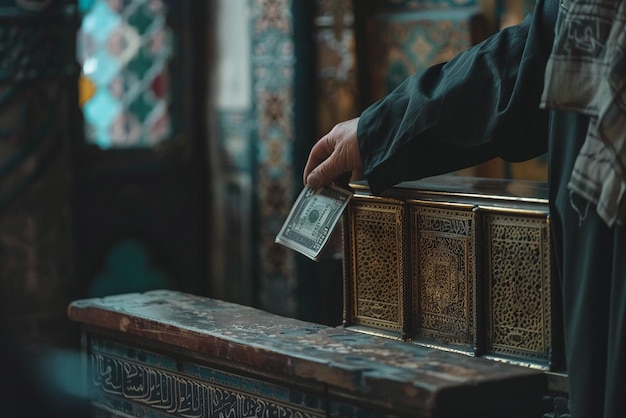 Donating Money in an Arab Mosque