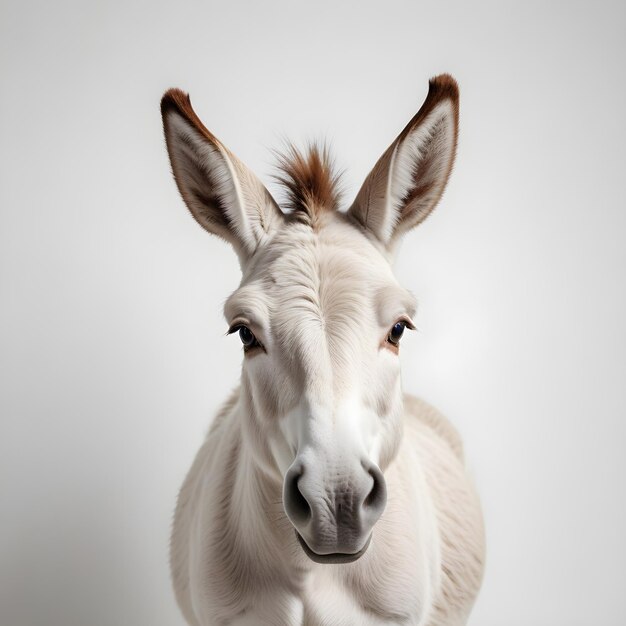 a donkey is shown in a white background with a white background