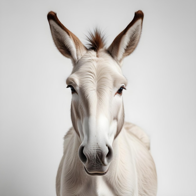 a donkey is shown in a white background with a white background