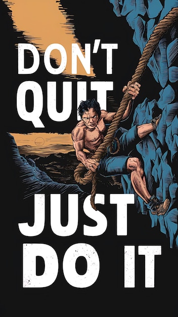 dont quit just do it Motivational Quotes Illustrationtypography