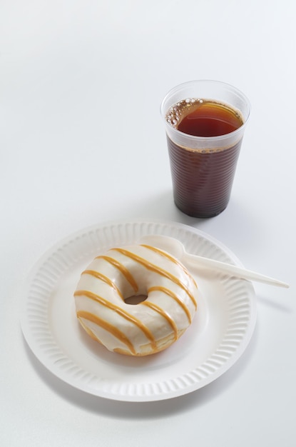 Donut and coffee cup