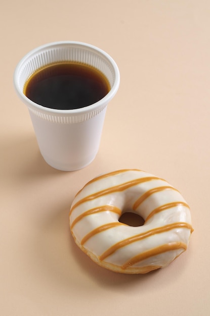 Donut and coffee cup