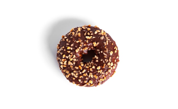 The donut is isolated on a white background. Doughnut isolated. High quality photo