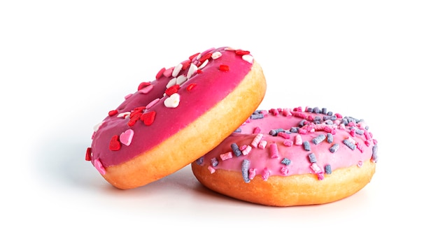 The donut is isolated on a white background. Doughnut isolated. High quality photo