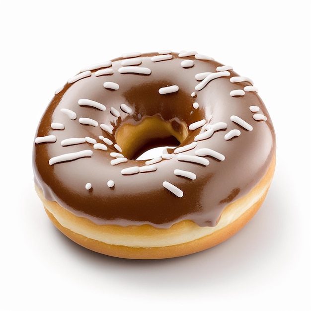 Donut isolate on white background Generative AI