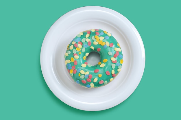 Donut on a plate