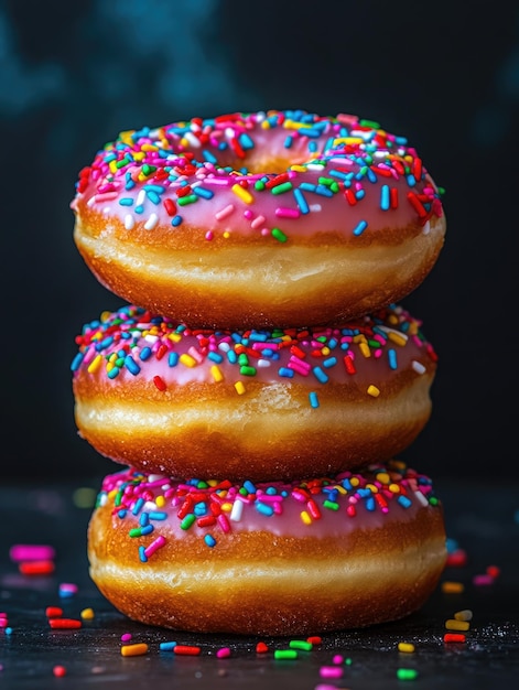 Donut Stack with Sprinkles