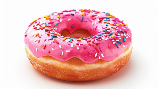 Donut on a white isolated background toning selective focus