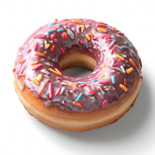 a donut with colorful sprinkles and sprinkles on it