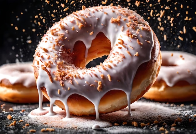 a donut with a hole in the middle and the word  on it