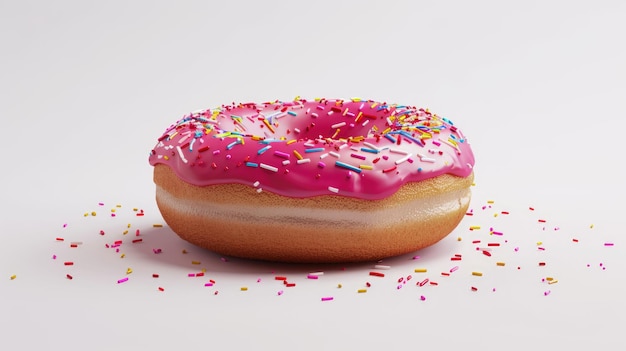 Donut with sprinkles isolated on white background Donut with sprinkles isolated on white background