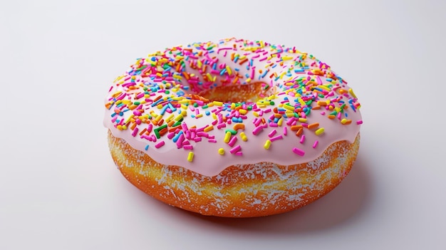 Donut with sprinkles isolated on white background Donut with sprinkles isolated on white background