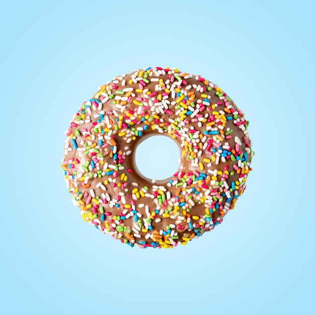 Donut with sweet color decoration