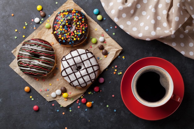 Donuts and coffee