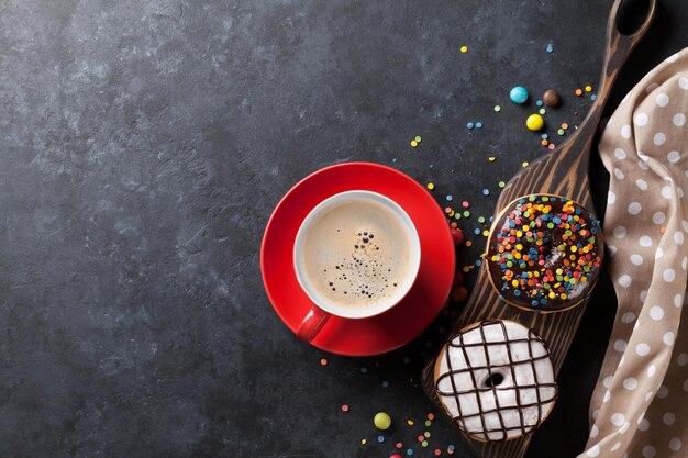 Donuts and coffee