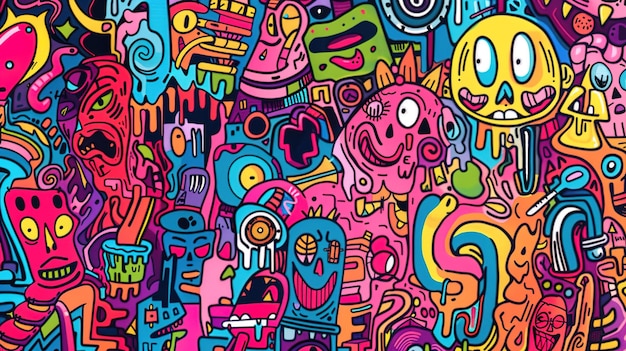 doodle art pattern wallpaper