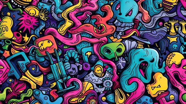 doodle art pattern wallpaper