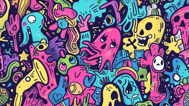 doodle art pattern wallpaper