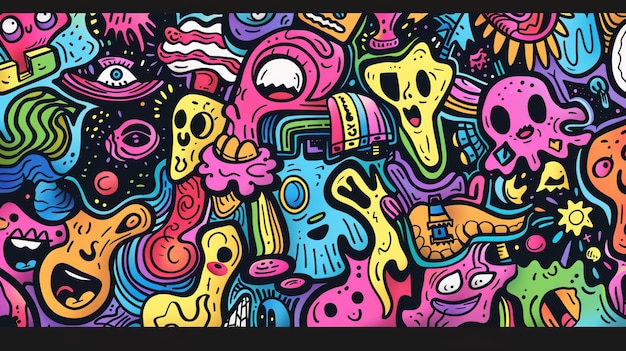 doodle art pattern wallpaper