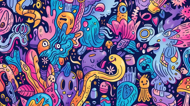 doodle art pattern wallpaper