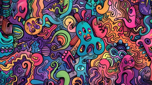 doodle art pattern wallpaper