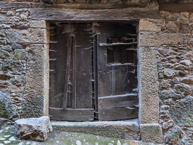 Door in the ancient village of La Alberca. Salamanca. Spain.