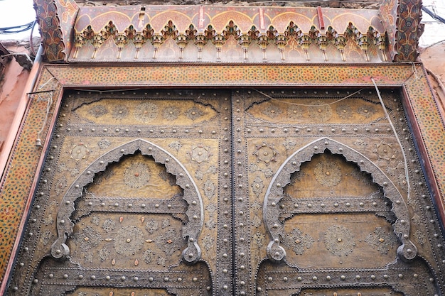 Door of a Building in Marrakech Morocco