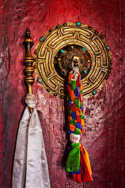 Door handle of Buddhist monastery