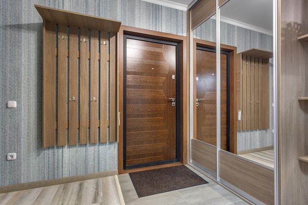 Door in modern entrance hall of corridor in apartments