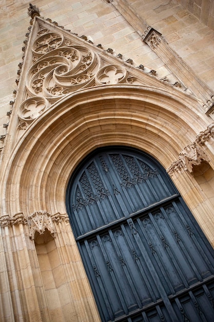 Door of St Pierre Church in Bordeaux France