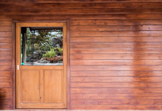 Door and wood Wall